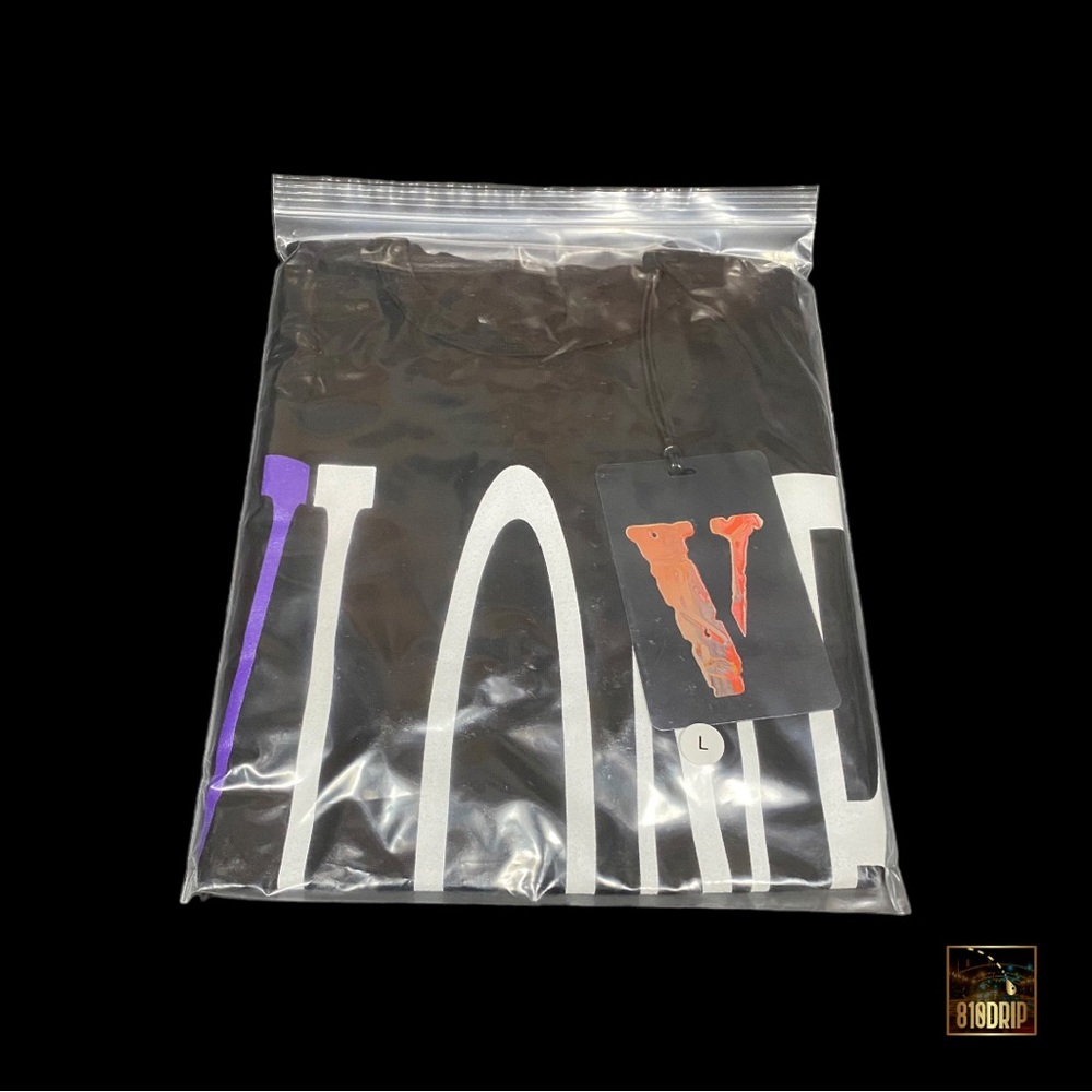 Vlone Purple Staple Tee Black Authentic With Certilogo Tags - Picture 4 of 9